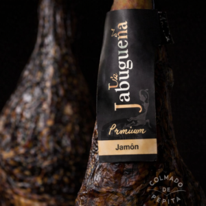 Etiqueta del Jamón Premium La Jabugueña (detalle)