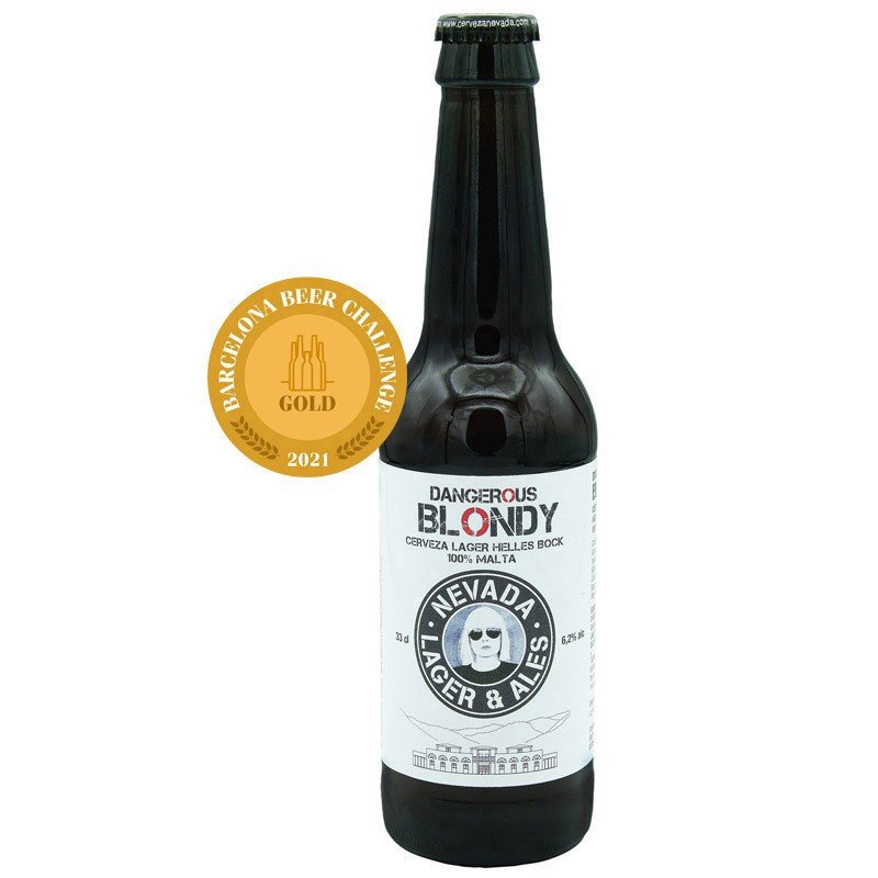 Cerveza Nevada Dangerous Blondy Helles Bock 6,2% caja 12 botellas 33cl
