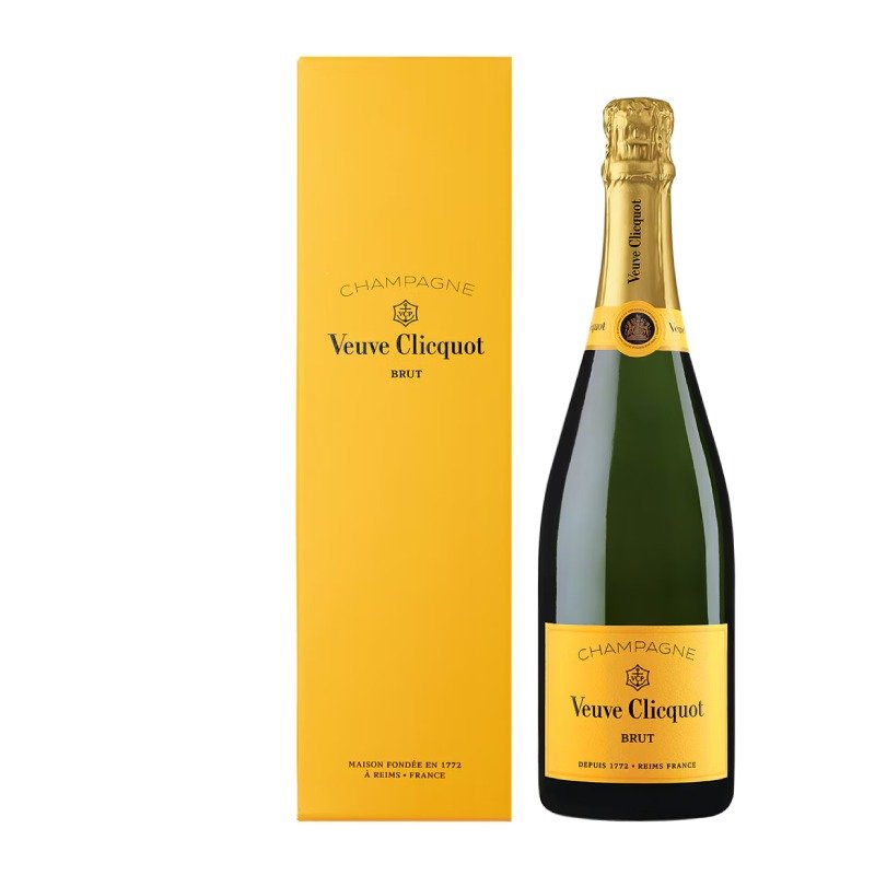 Champagne Veuve Clicquot Yellow Label Brut 75 cl con estuche amarillo
